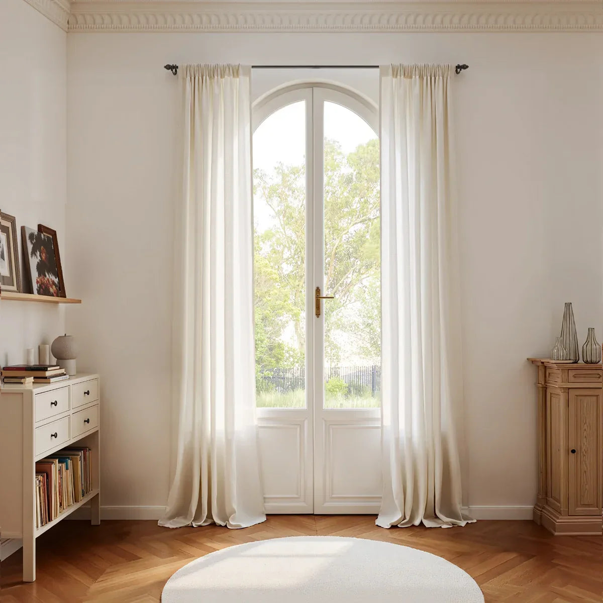 Liz Linen Soft Top Curtains