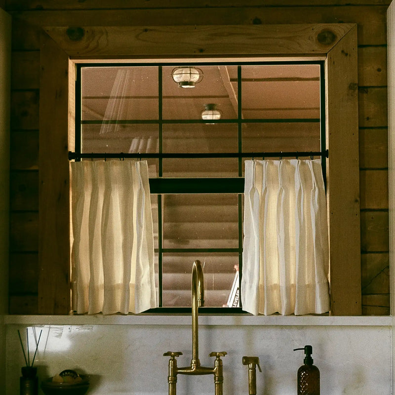 Custom Cafe Curtains Pleated