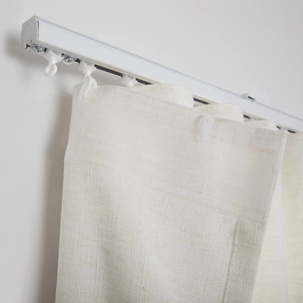 Liz Linen Ripple Fold Curtain with Belt Hook - Lora Track- -TWOPAGES