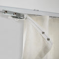 Liz Linen Ripple Fold Drapery with Snap Tape - Lora Track- -TWOPAGES