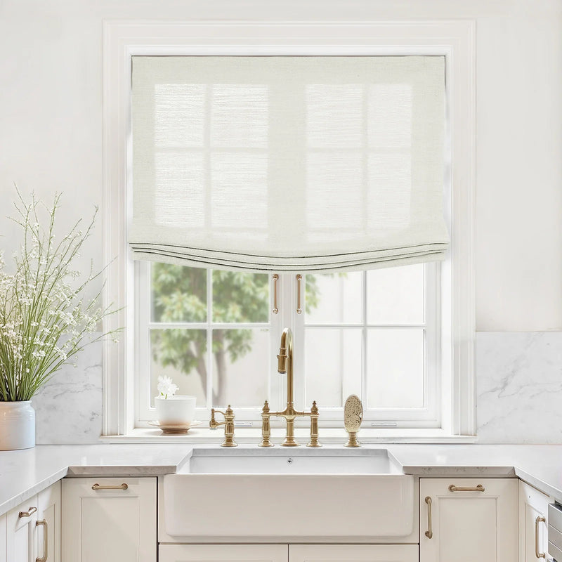 Liz Linen Relaxed Roman Blind Cord Lift