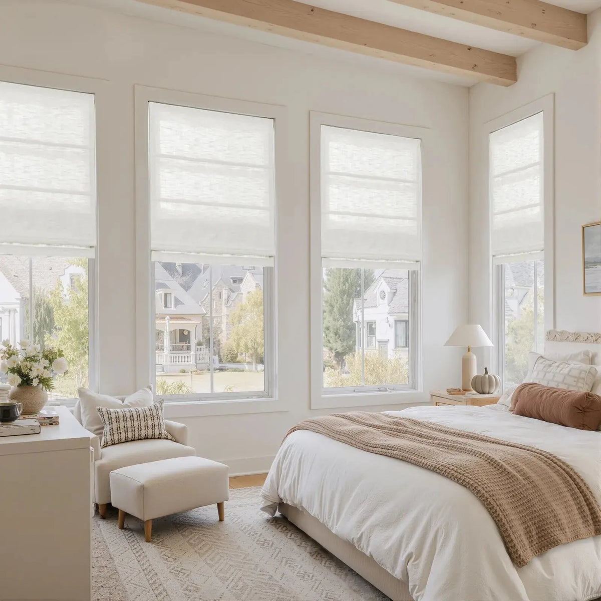 Liz Linen Roman Blind Cordless