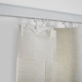 Liz Linen Ripple Fold Curtain with Belt Hook - Lora Track- -TWOPAGES