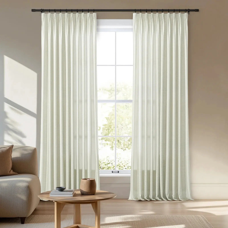 Veda Lustrous Cotton Velvet Pleated Curtains