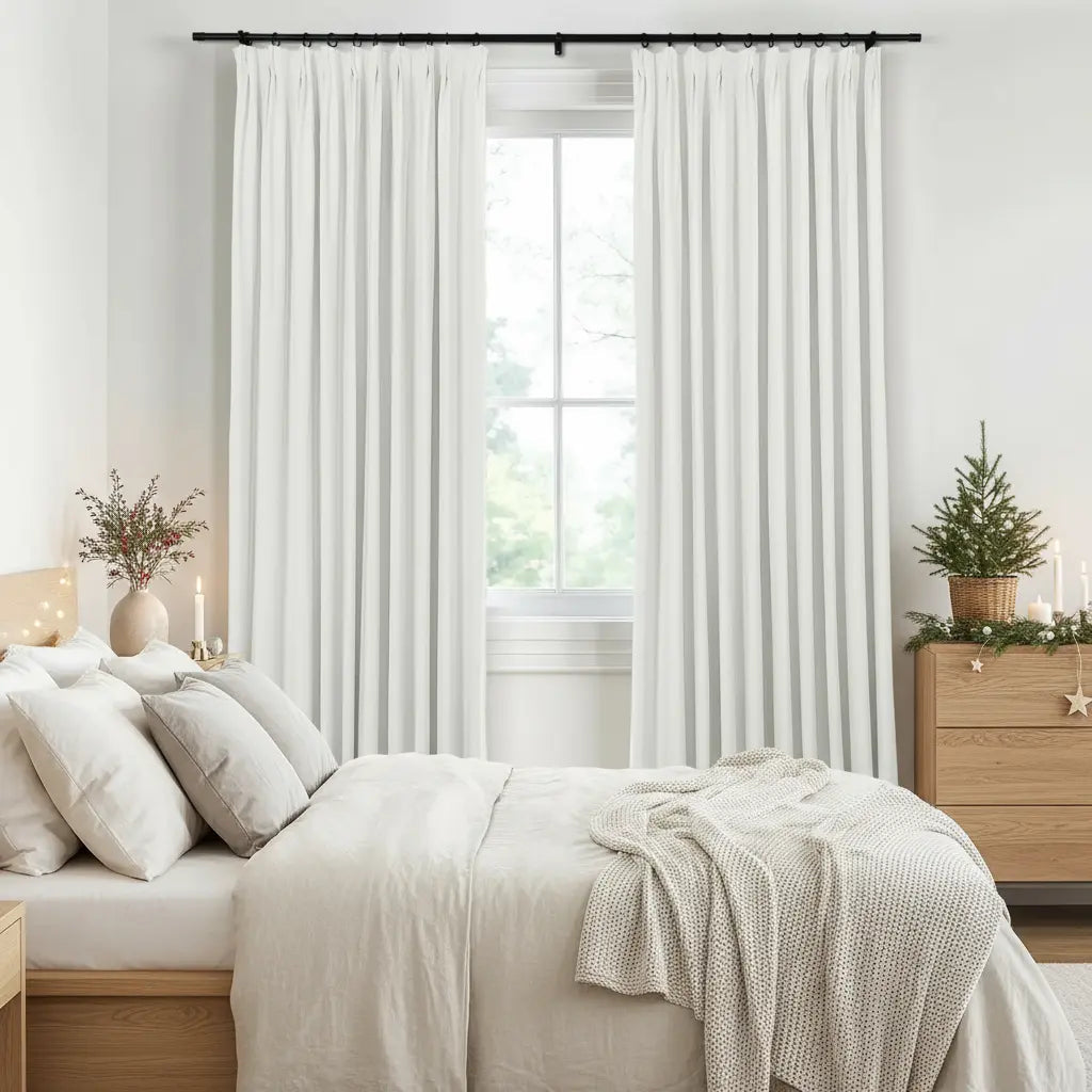 Lila Blockout Pleated Curtains