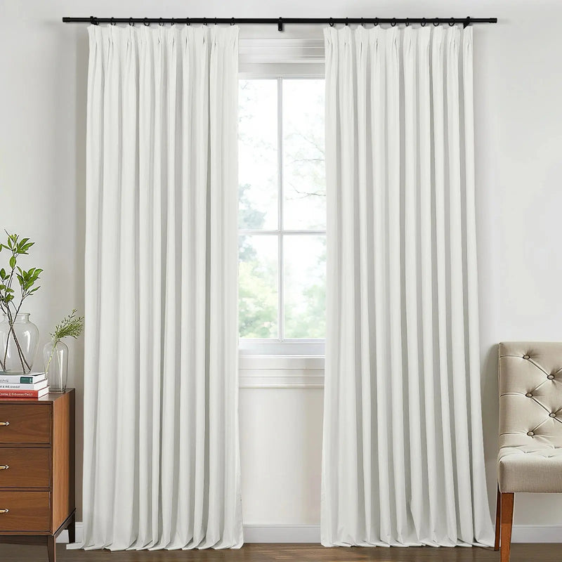Lila Blockout Pleated Curtains