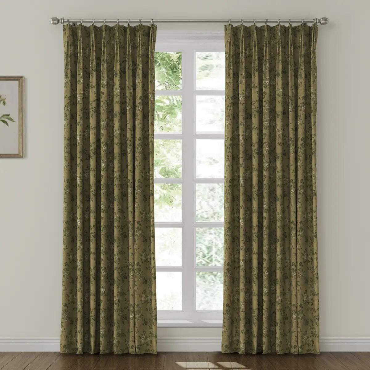 Sara Le x TWOPAGES Vintage Printed Linen Pleated Curtains