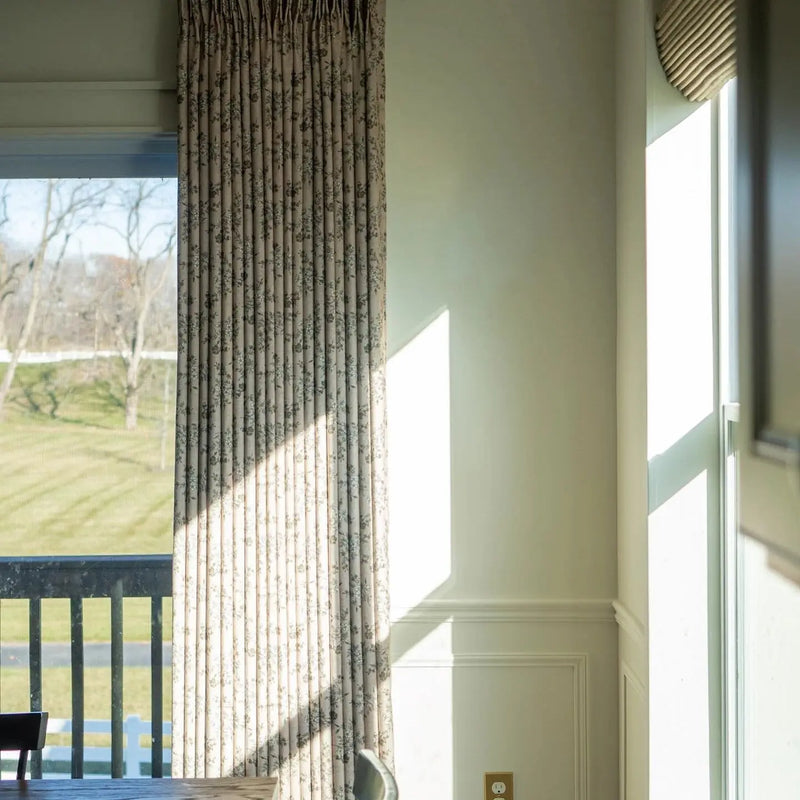 Sara Le x TWOPAGES Vintage Printed Linen Pleated Curtains