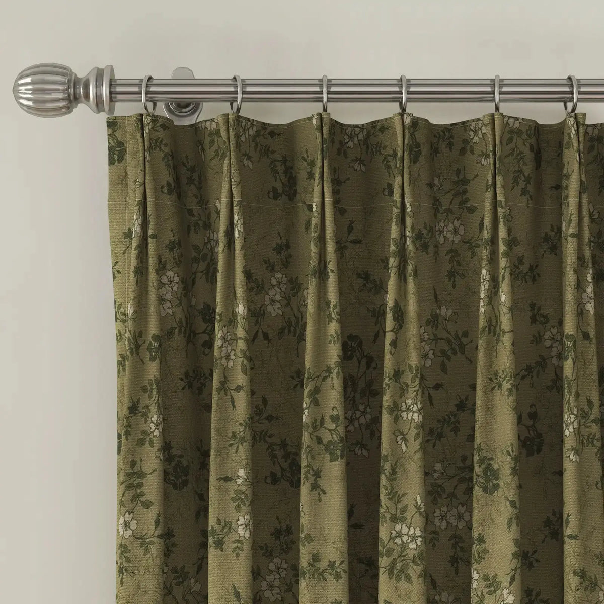 Sara Le x TWOPAGES Vintage Printed Linen Pleated Curtains