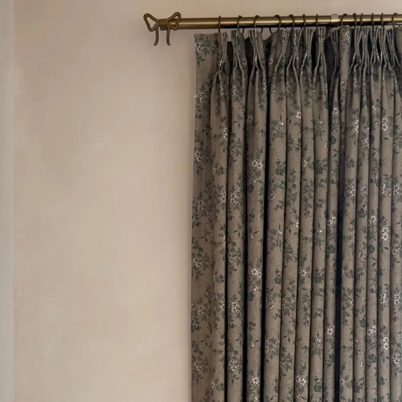 Sara Le x TWOPAGES Vintage Printed Linen Pleated Curtains