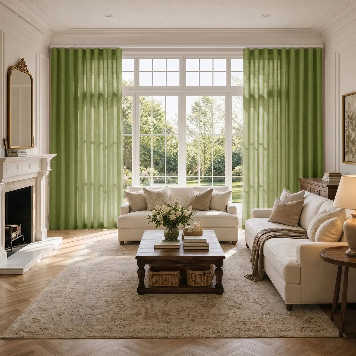 Liz Linen S-fold Curtain with Belt Hook - Lora Track