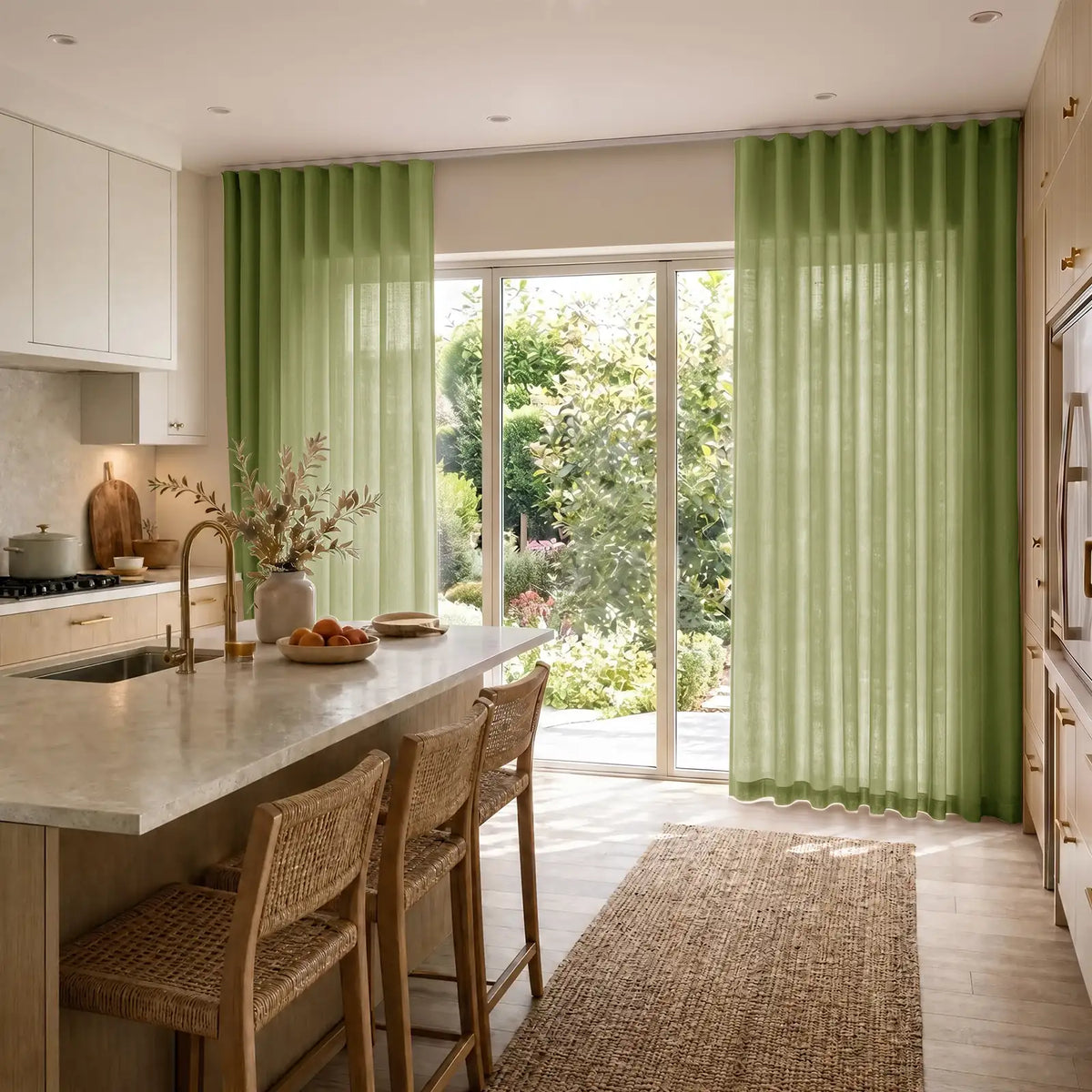 Liz Linen S-fold Curtain with Belt Hook - Lora Track
