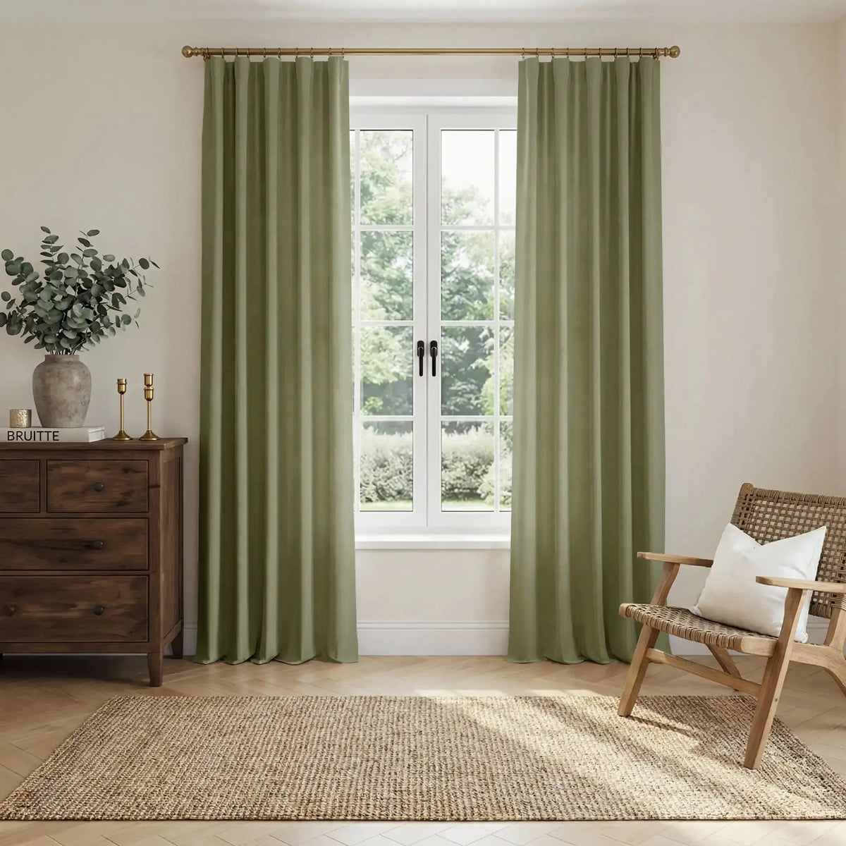 Liz Linen Soft Top Curtains