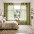 Liz Linen S-fold Curtain with Belt Hook - Leo Track