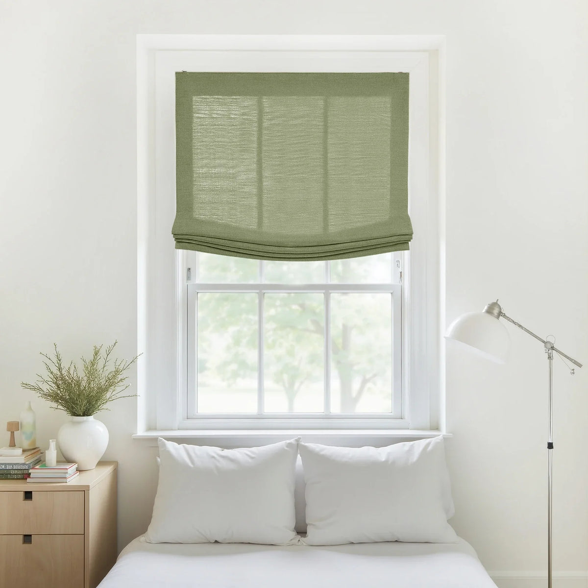 Liz Linen Relaxed Roman Blind Cord Lift