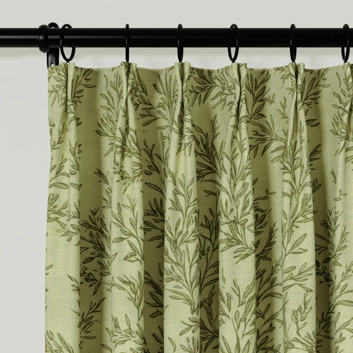 Sara Le x TWOPAGES Vintage Printed Linen Pleated Curtains