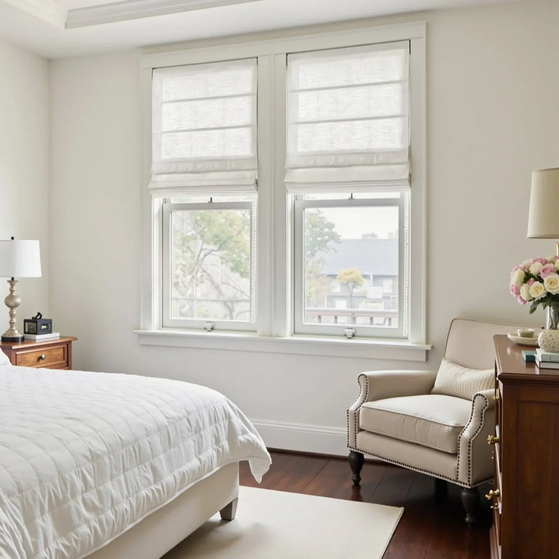 Jawara Linen Cotton Roman Blind Cord Lift