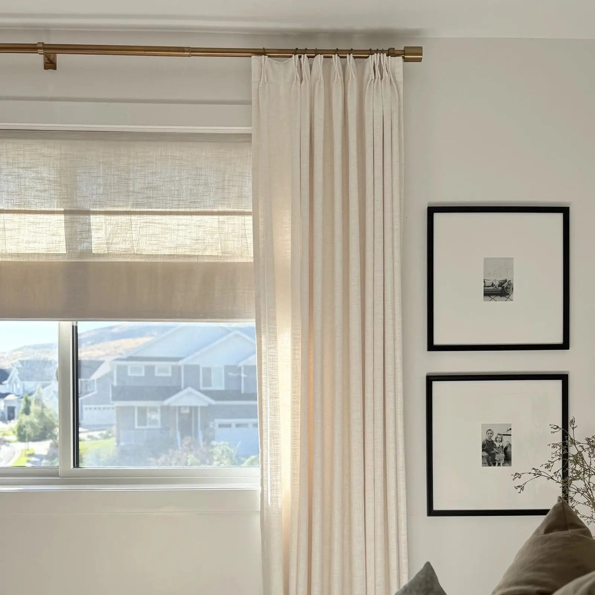 Smart Motorised Plain Roman Blind Cordless