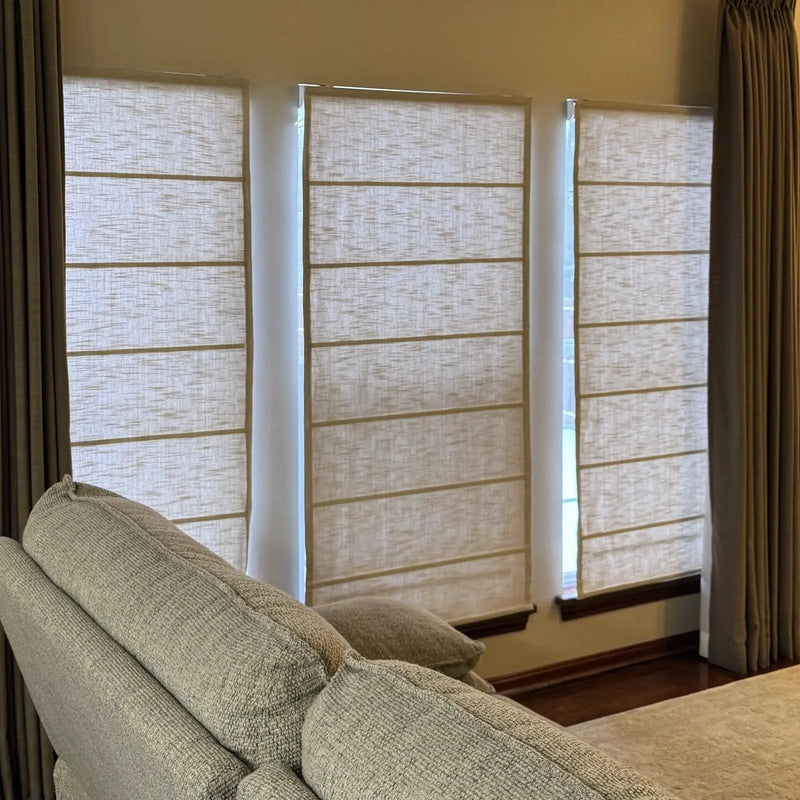 Jawara Linen Cotton Roman Blind Cordless