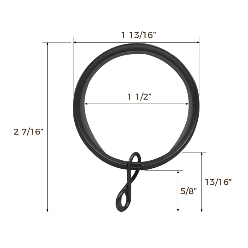 Jaylon Quiet-Glide Curtain Rings Eyelet (Pack of 12)