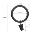 Jaylon Quiet-Glide Curtain Clip Rings (Pack of 12)