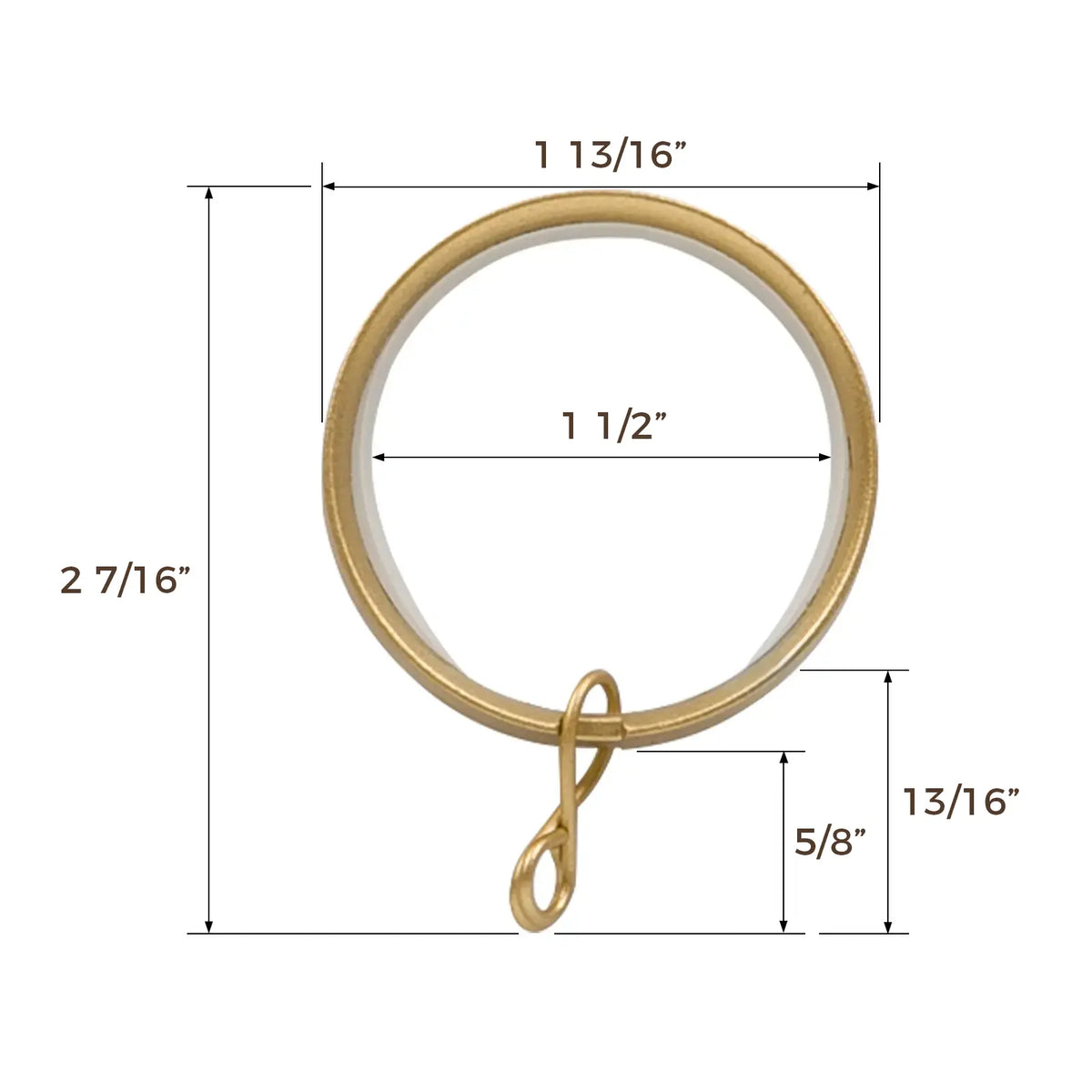 Jaylon Quiet-Glide Curtain Rings Eyelet (Pack of 12)