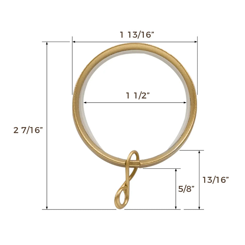 Jaylon Quiet-Glide Curtain Rings Eyelet (Pack of 12)