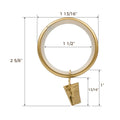 Jaylon Quiet-Glide Curtain Clip Rings (Pack of 12)