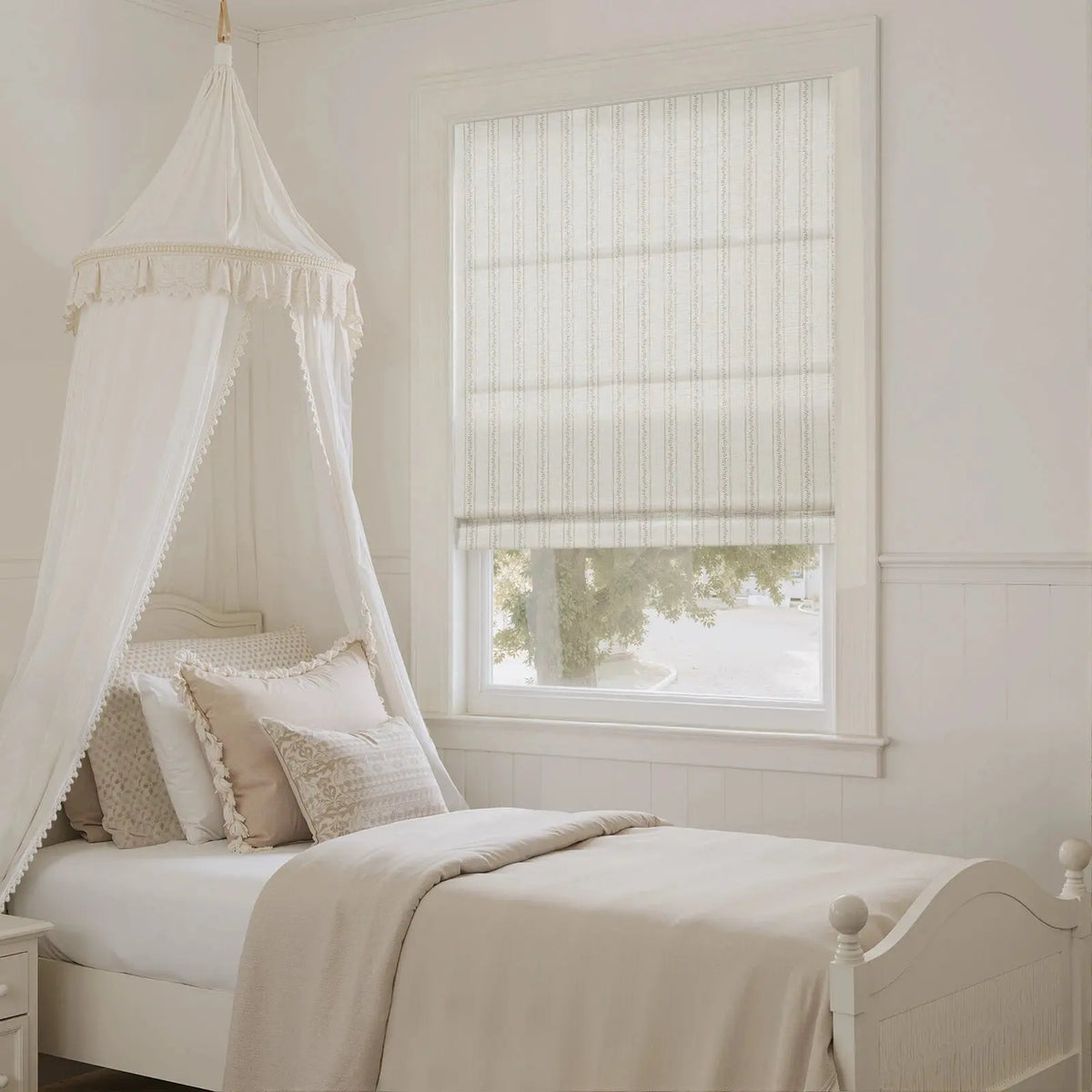 Jyll Mackie Patterned Cotton Roman Blind Cordless