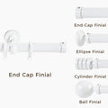 Arno Single Decorative Curtain Rod with Rings