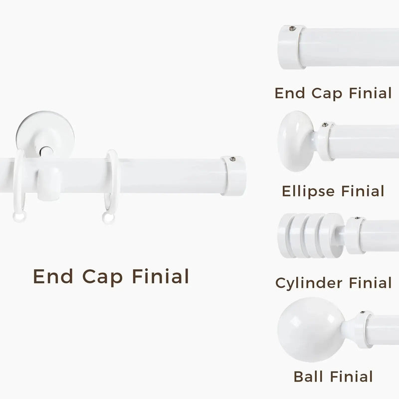 Arno Single Decorative Curtain Rod with Rings