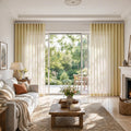 Liz Linen S-fold Curtains with Snap Tape - Lora Track