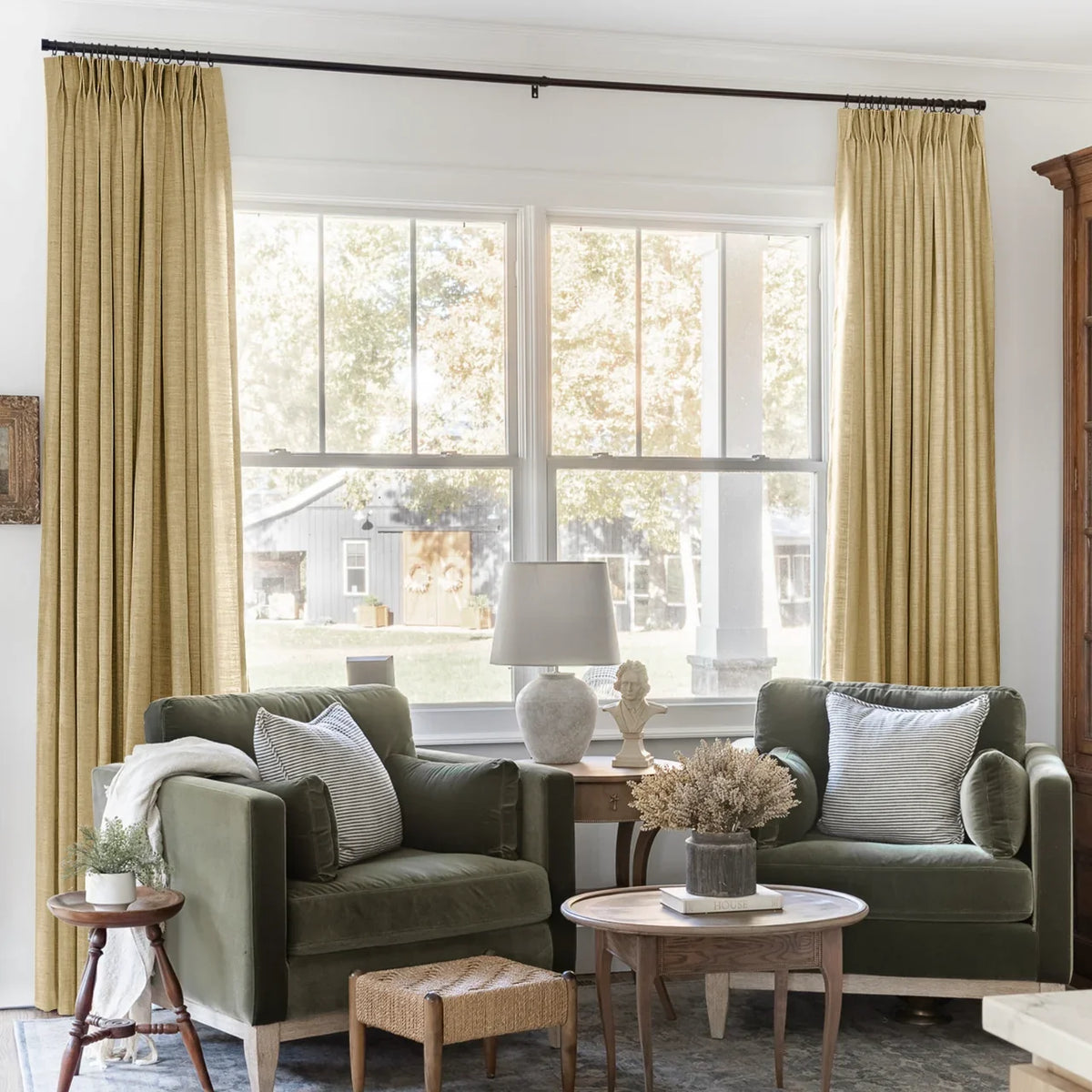 Liz Linen Pleated Curtains