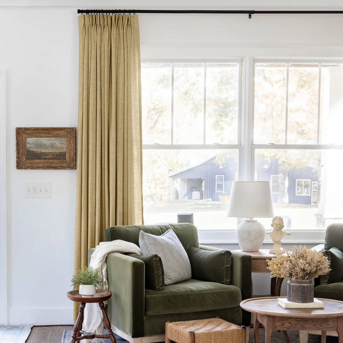 Liz Linen Pleated Curtains