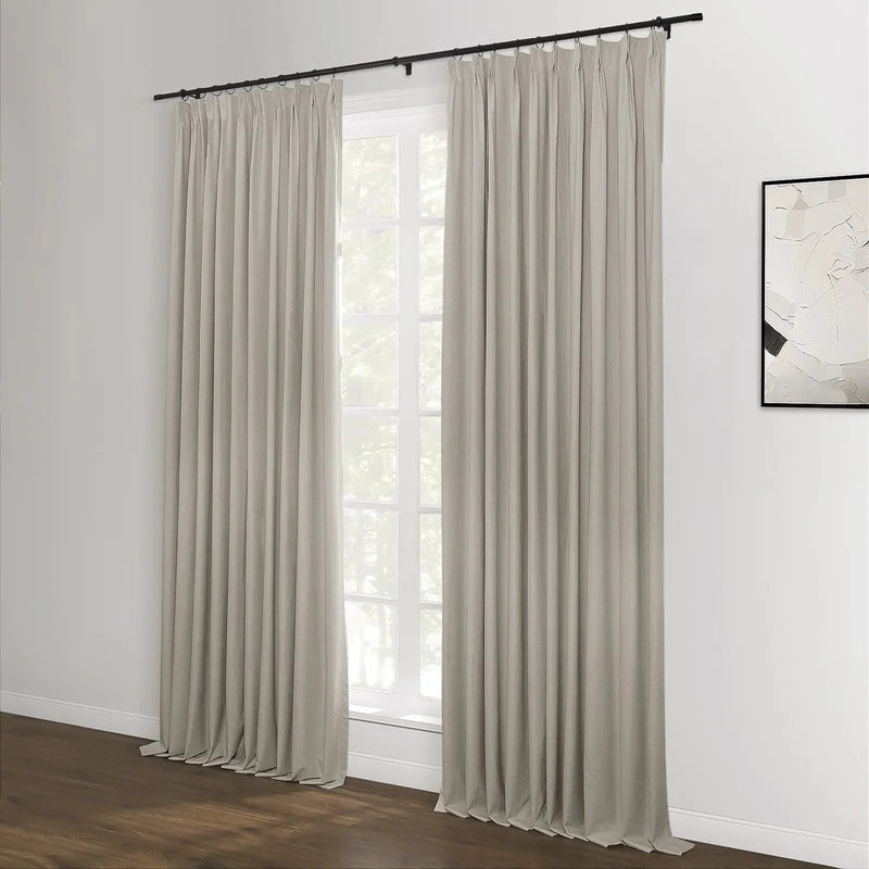Lila Blockout Pleated Curtains