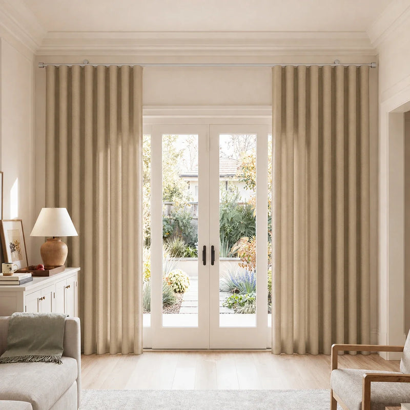Birkin Velvet S-fold Curtains with Belt Hook - Cato Traverse Rod
