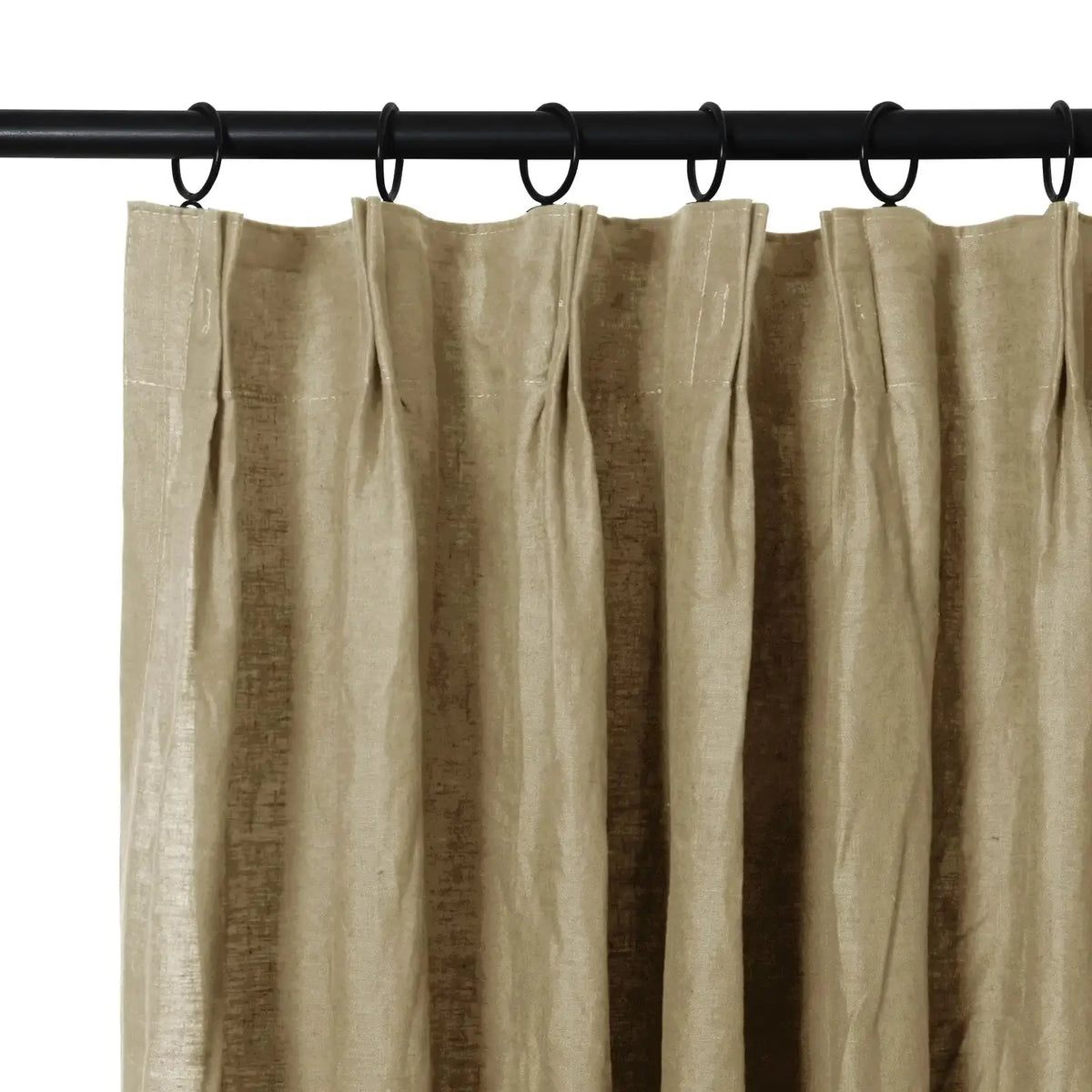 Doris Pure Linen Pleated Curtains