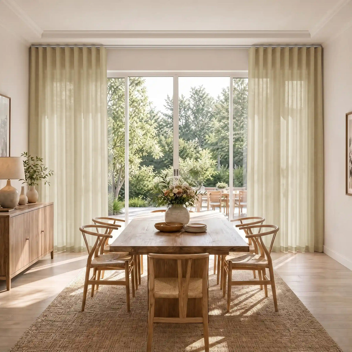 Liz Linen S-fold Curtains with Snap Tape - Lora Track