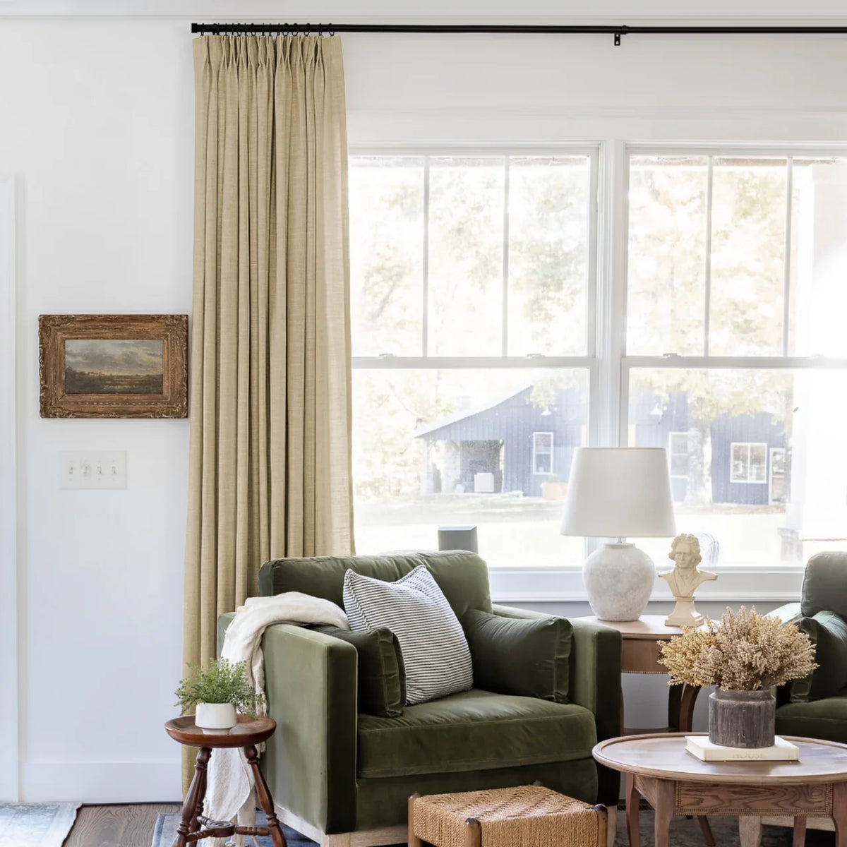 Liz Linen Pleated Curtains