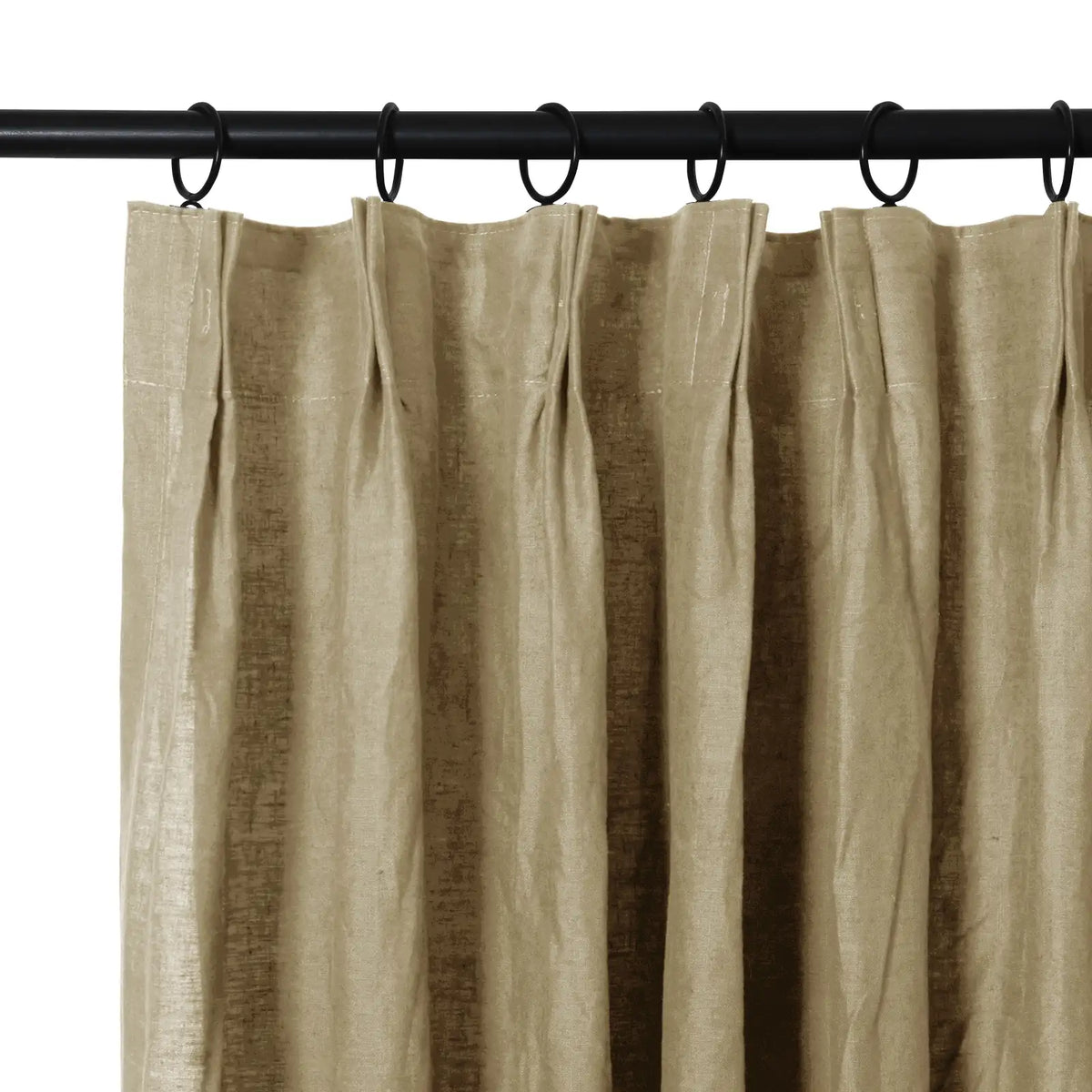 Doris Pure Linen Soft Top Curtains