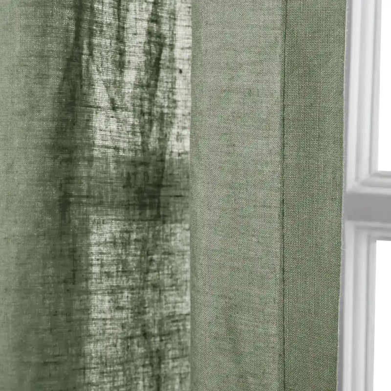 Doris Pure Linen Pleated Curtains