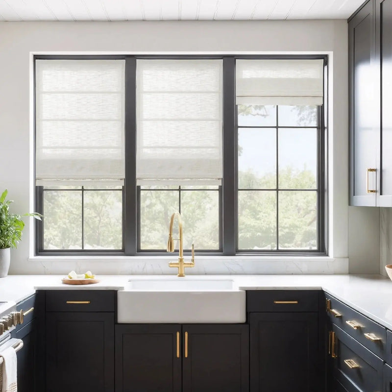 Smart Motorised Plain Roman Blind Cordless
