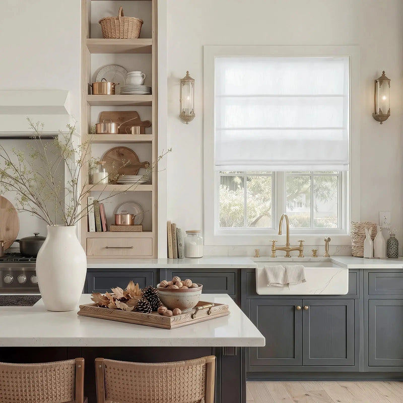 Kyla Linen Blend Roman Blind Cordless