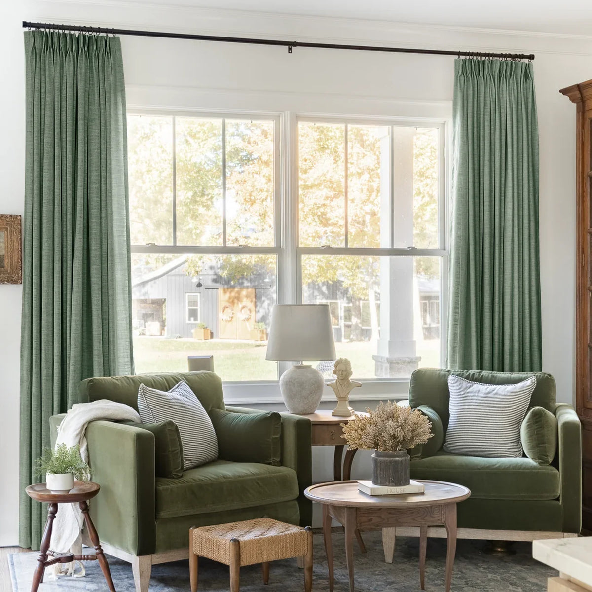Liz Linen Pleated Curtains