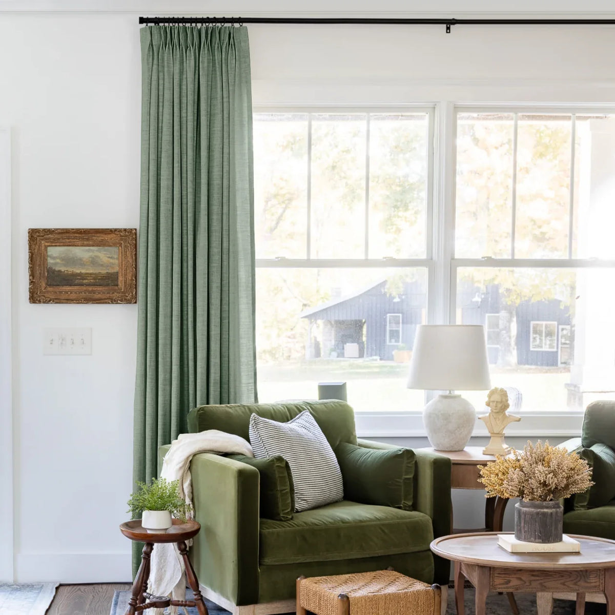 Liz Linen Pleated Curtains