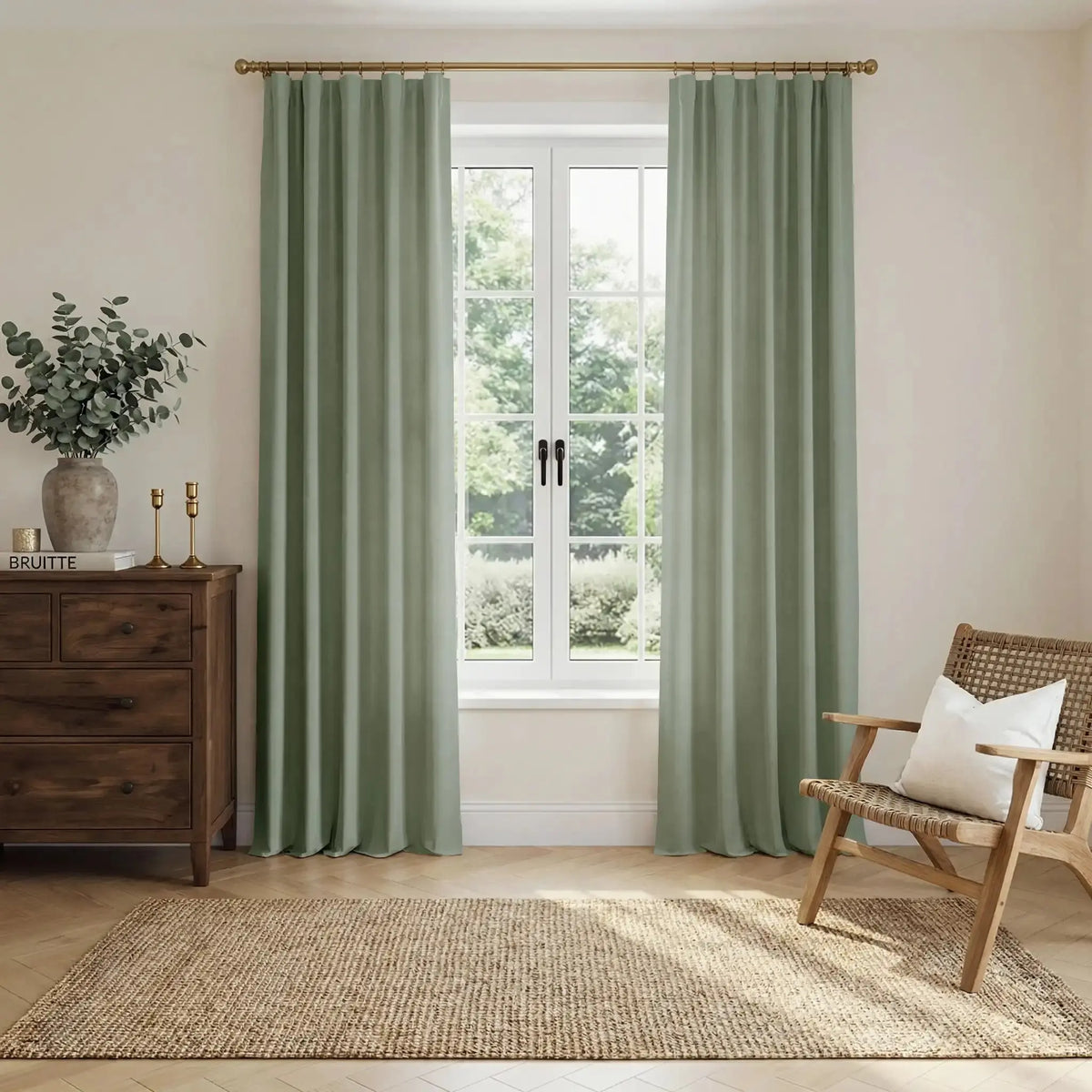 Liz Linen Soft Top Curtains