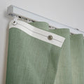 Liz Linen Ripple Fold Drapery with Snap Tape - Lora Track- -TWOPAGES