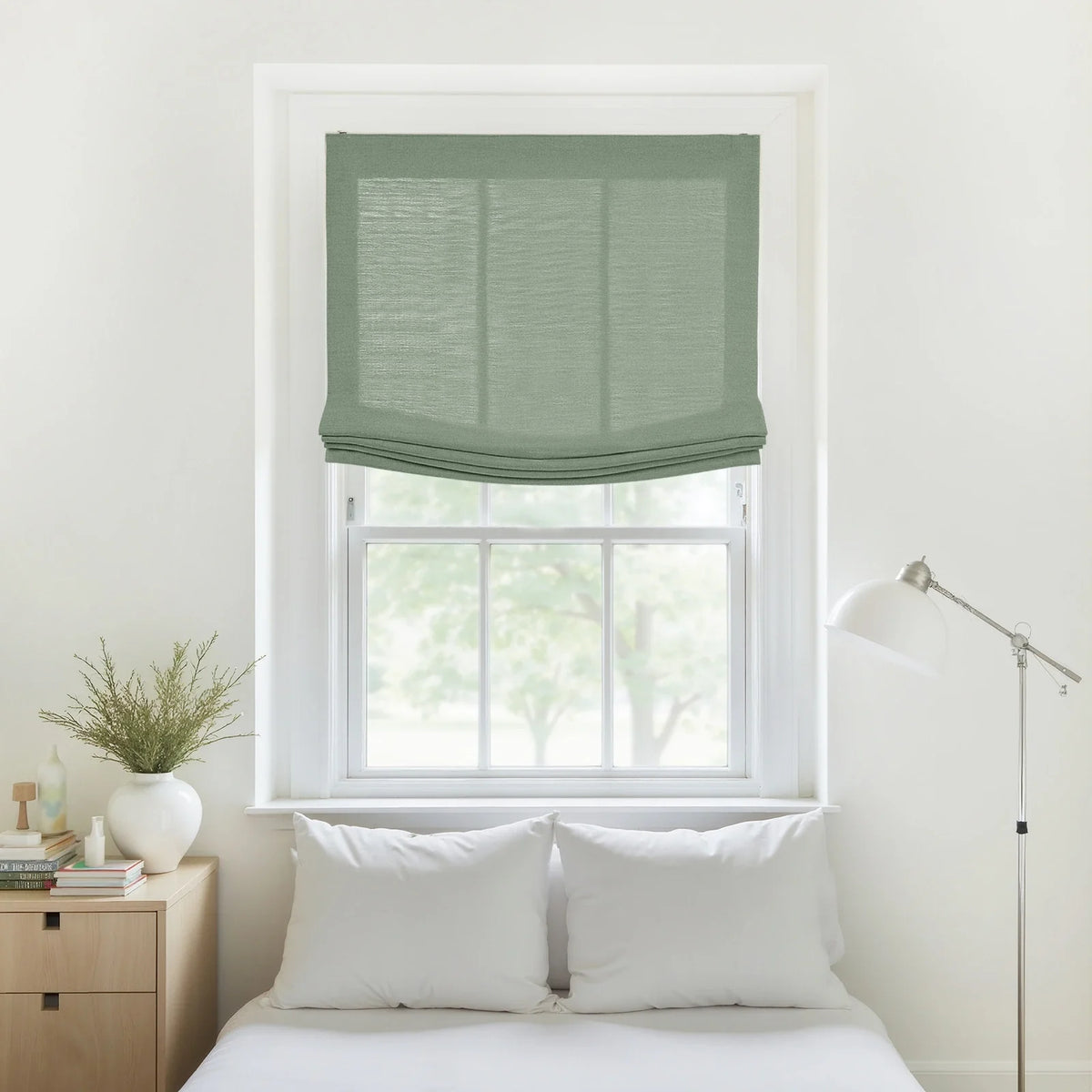 Liz Linen Relaxed Roman Blind Cord Lift