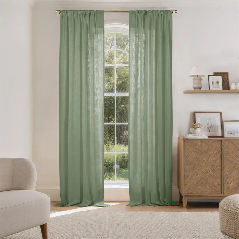 Liz Linen Soft Top Curtains