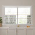 Stefana Silber x TWOPAGES Graphic Printed Linen Pleated Cafe Curtains